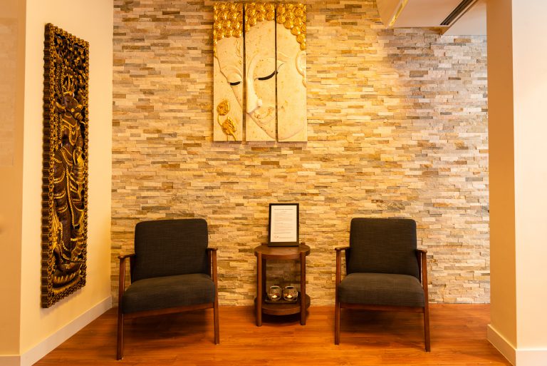 Detailopname van een spa-interieur